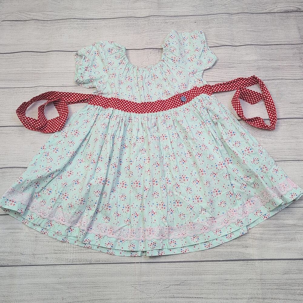 8 Matilda Jane Platinum Blue Floral Peasant Dress